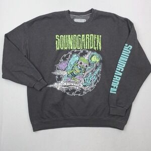Soundgarden Rat Rod Sweatshirt Mens‎ XL Gray Pullover Skull Barbed Wire